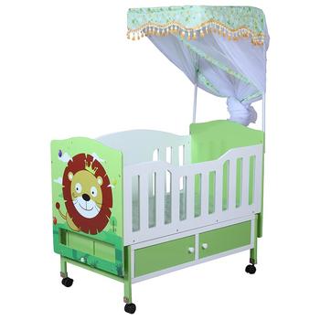 Carton baby solid wood swing bed adjustable baby crib #CWC5382-6