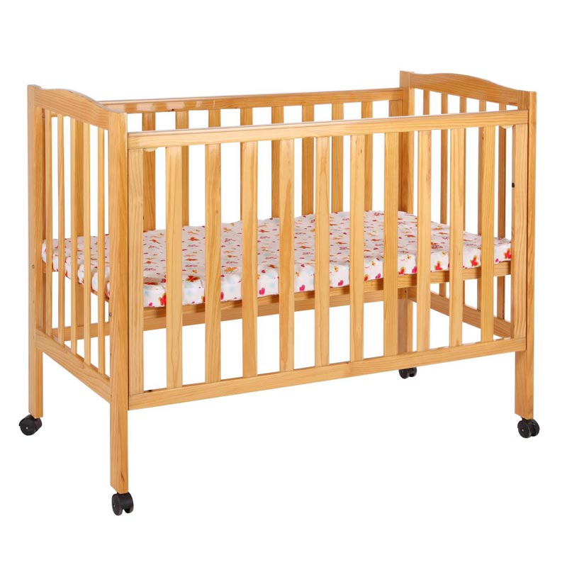 Multi functional wooden baby bed natural wood crib can connect with adult bed #MWC6004