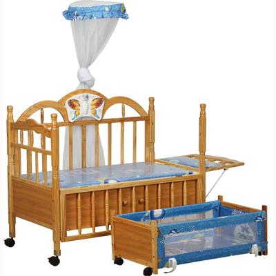 Eco-friendly painting wooden bed with swing CWC5283