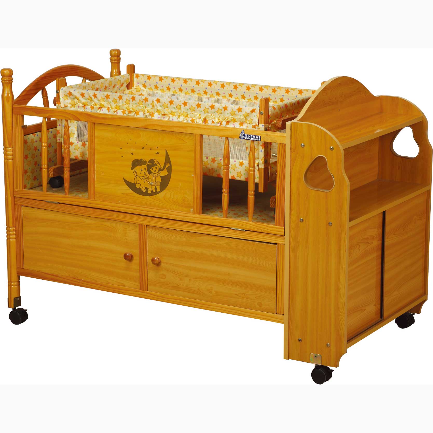 Solid wooden bed with drawer CWC5110N