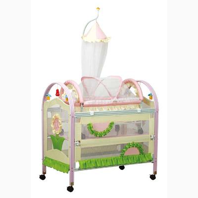 Collapsible classic metal crib with swing CWC9376