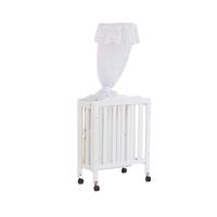 Foldable white baby wooden bed/ cribs # 5460-5