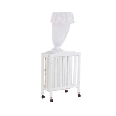 Foldable white baby wooden bed/ cribs # 5460-5
