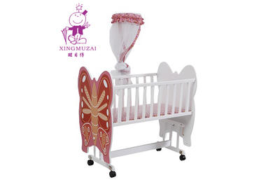 Wood baby crib luxury with beautiful design