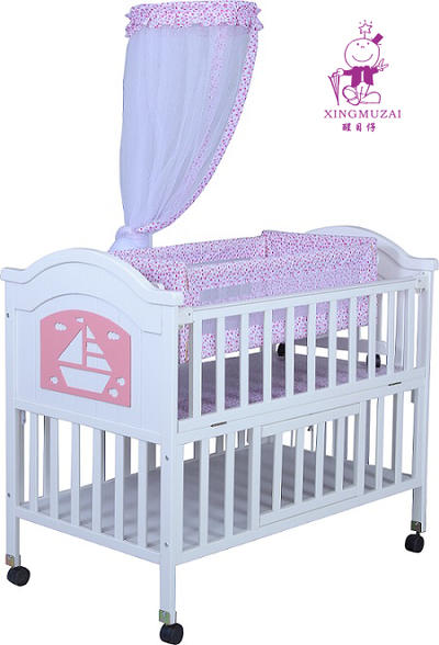 Wooden baby swing cradle bed with good quality