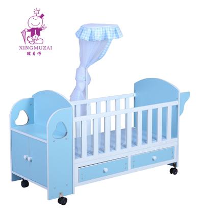 Multi-function wood baby bed with drawers 5457